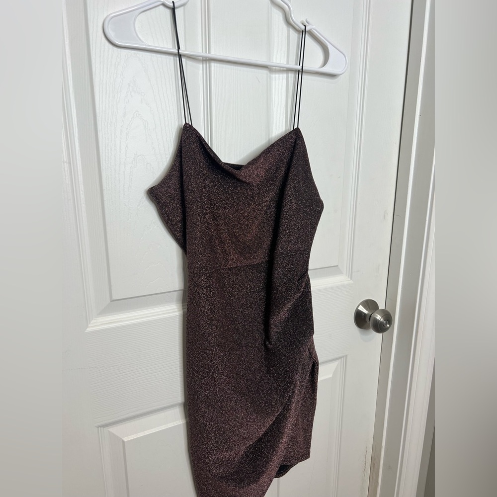 Glitter homecoming dress.